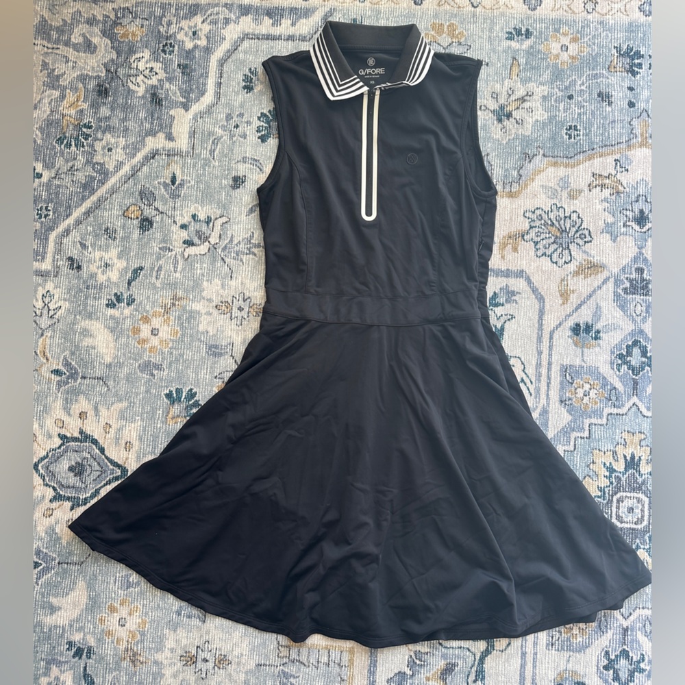 G/Fore Black Featherweight Zip Dress Size XS